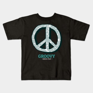 'Hippie Peace Sign Groovy Since 1969' Hippie Peace Gift Kids T-Shirt
